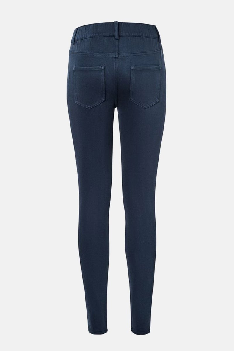 Tchibo Women Slim Fit Solid Stretchable Jeggings, Navy - Image 3